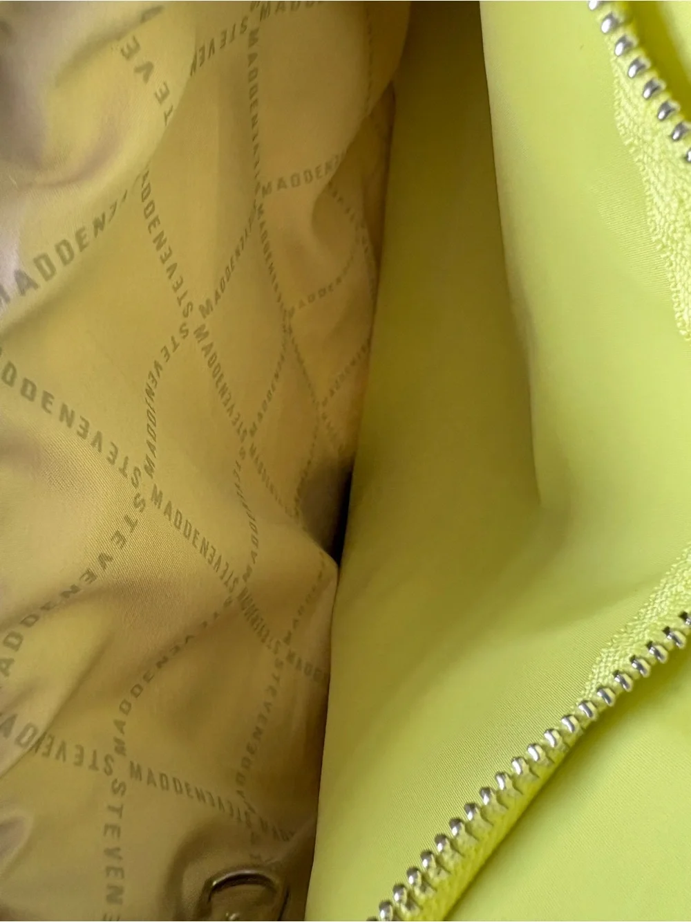 Steve Madden Bright yellow full Zip Tote or travel bag